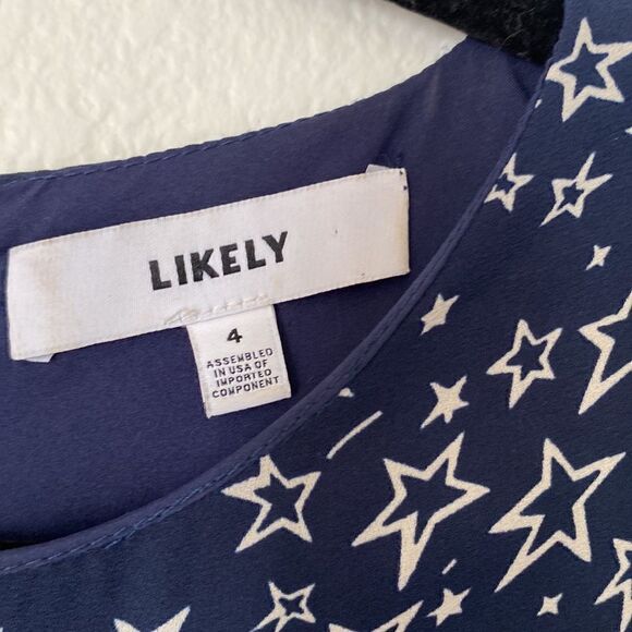 Likely Delilah Star Pattern Blue Wrap Romper - Picture 7 of 10